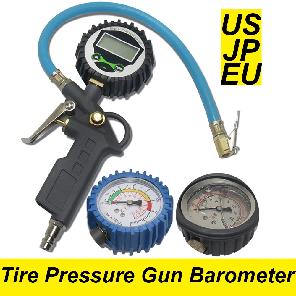 Automobile Tire Pressure Gun Barometer American Style European Style Japanese Style Handheld Tire Pressure Gauge