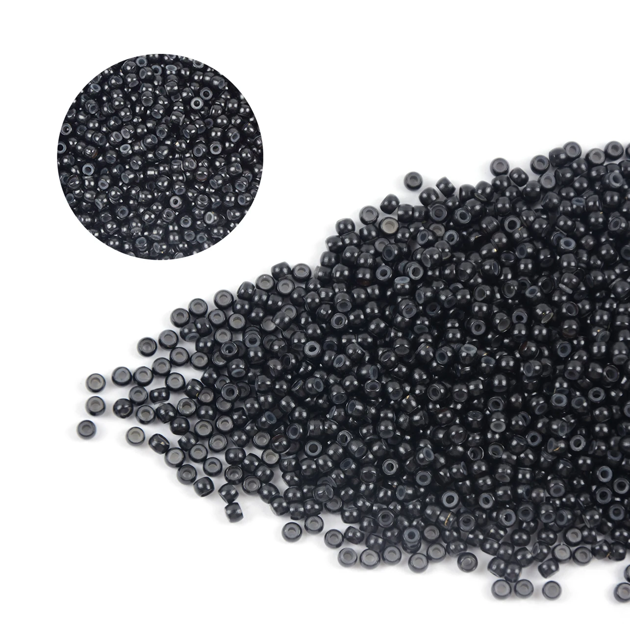 500/1000pcs 3.0mm Micro Rings Silicone Lined Copper Hair Extension Rings Nano Micro Link Rings for Tip Hair Extensions