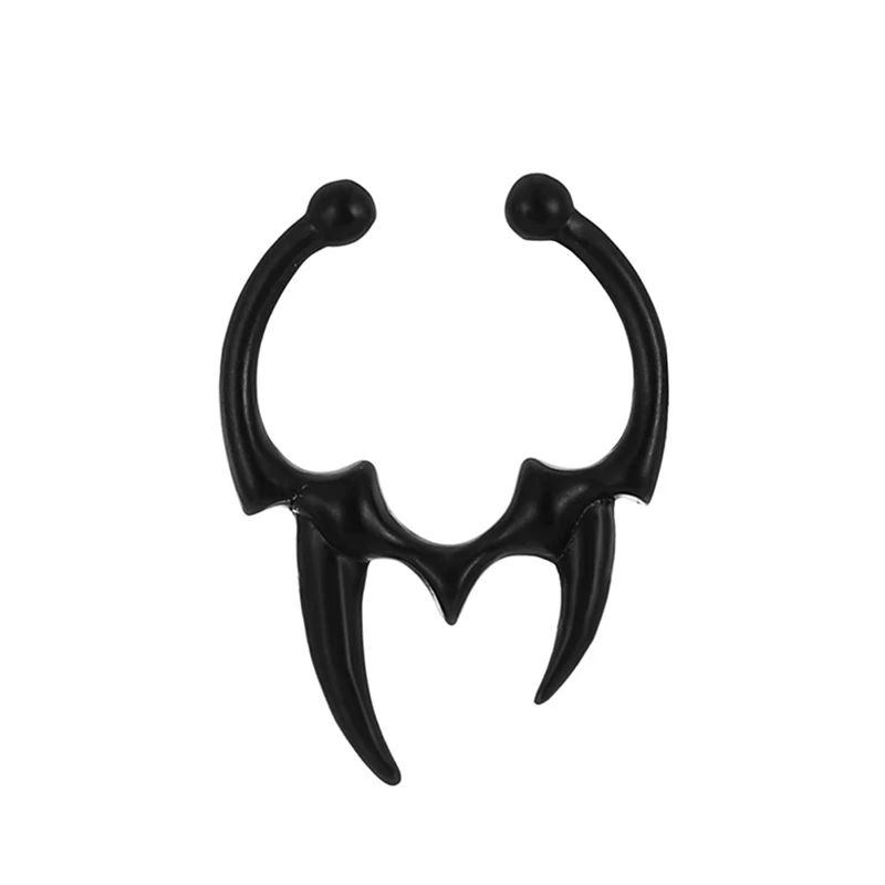 Gothic Irregular Horn Nose Clip Non Piercing Fake Nose Ring Non Perforation Body Jewelry