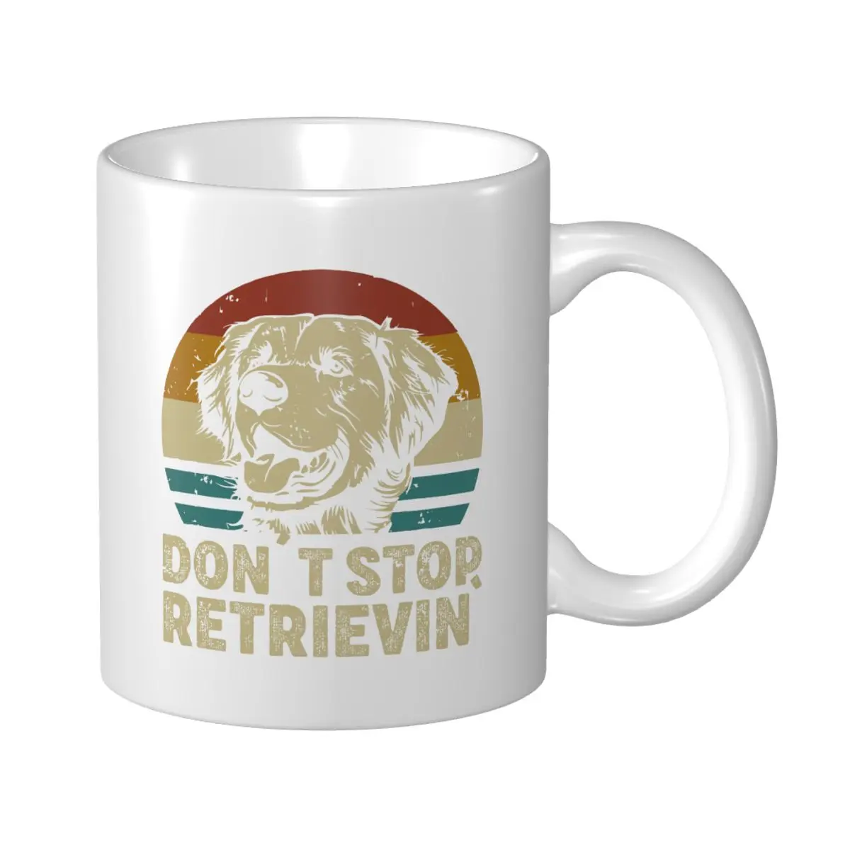 Mark Cup Mug Don't Stop Retrieving Golden Retriever Dog Retro Vintage Coffee Mugs Tea Milk Water Cup Travel Mugs For Office Home