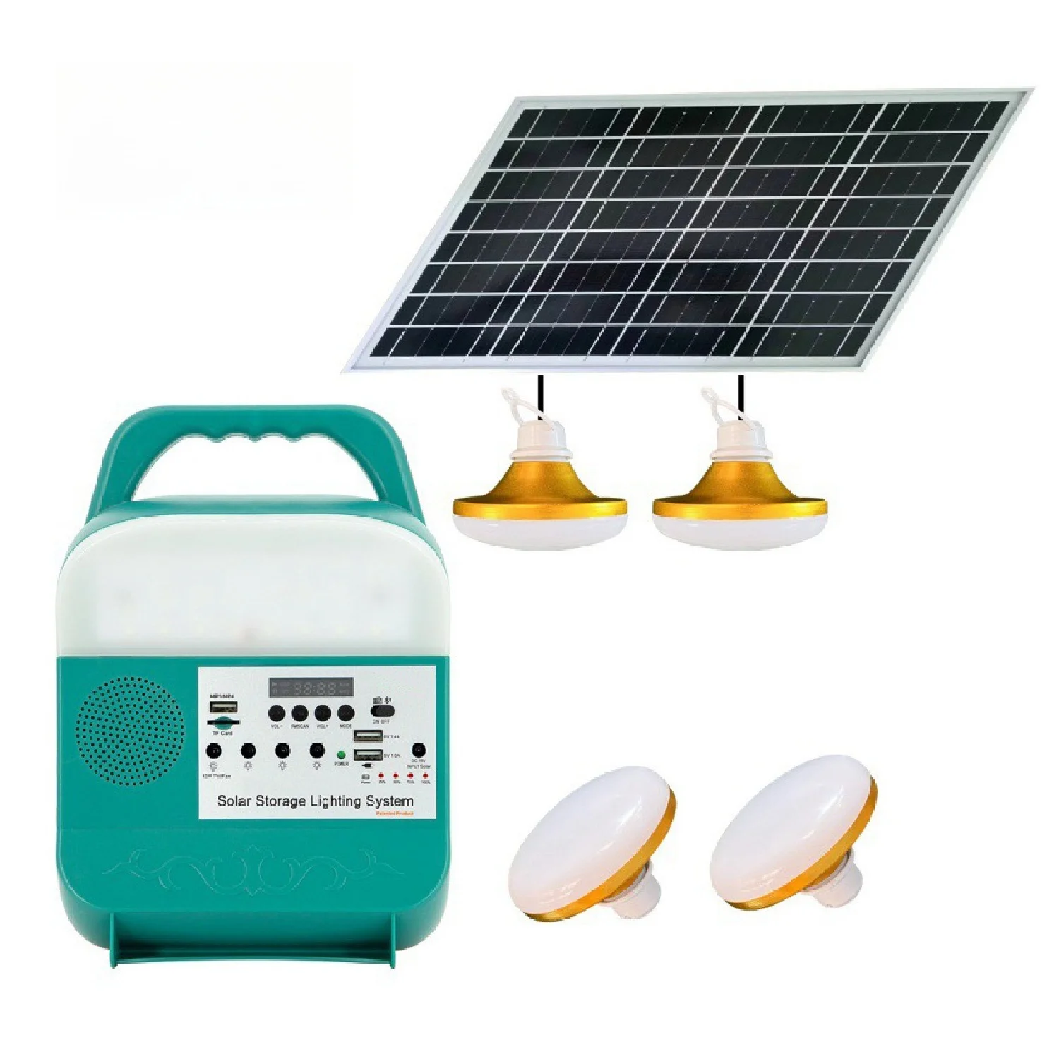 

Best Wholesale Solar Power System Outage Emergency LED Light Music Player Portable Solar Light Rechargeable Emergency Lamp