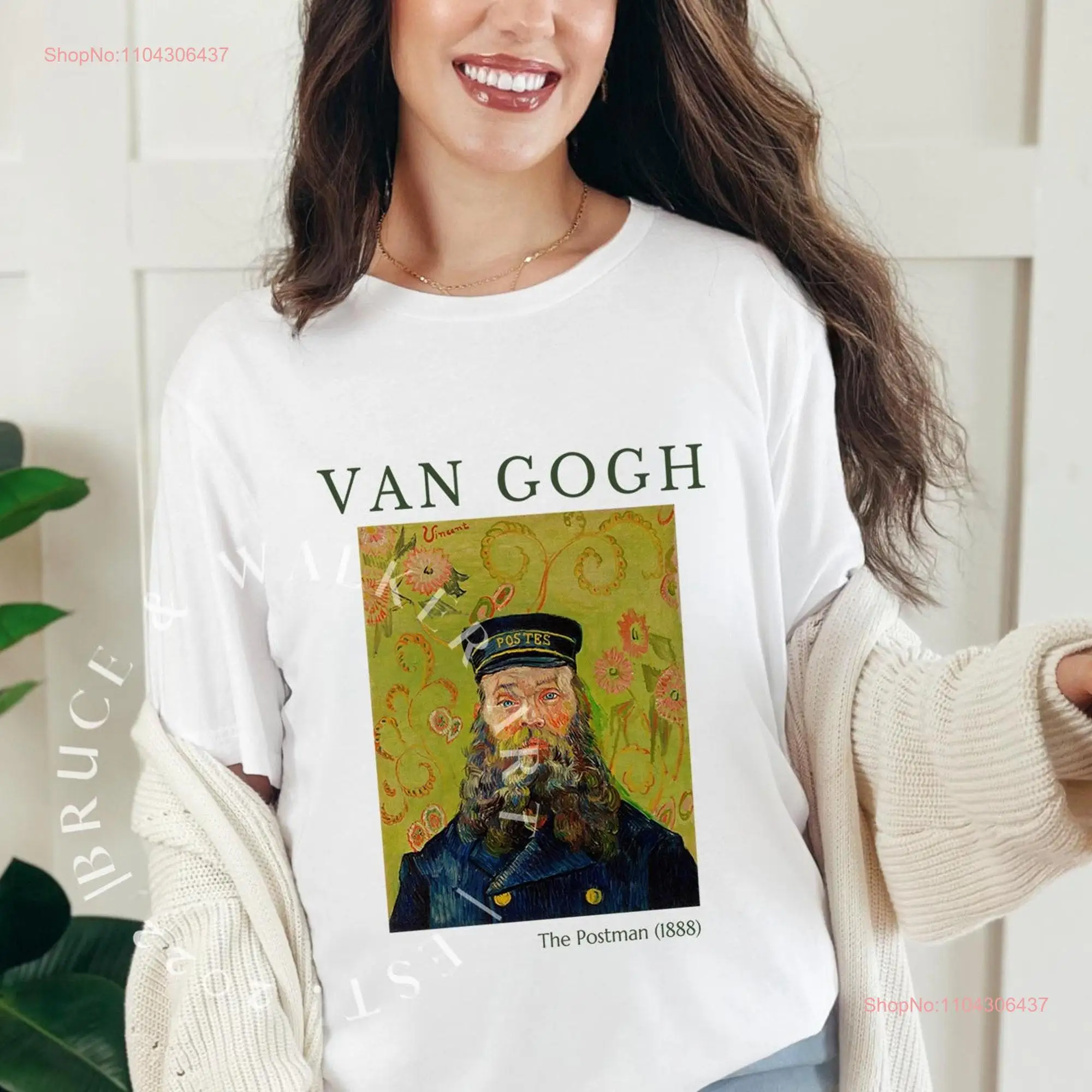 Van Gogh T Shirt The Postman Vintage Aesthetic Painting Renaissance ArT Artist gifts long or short sleeves