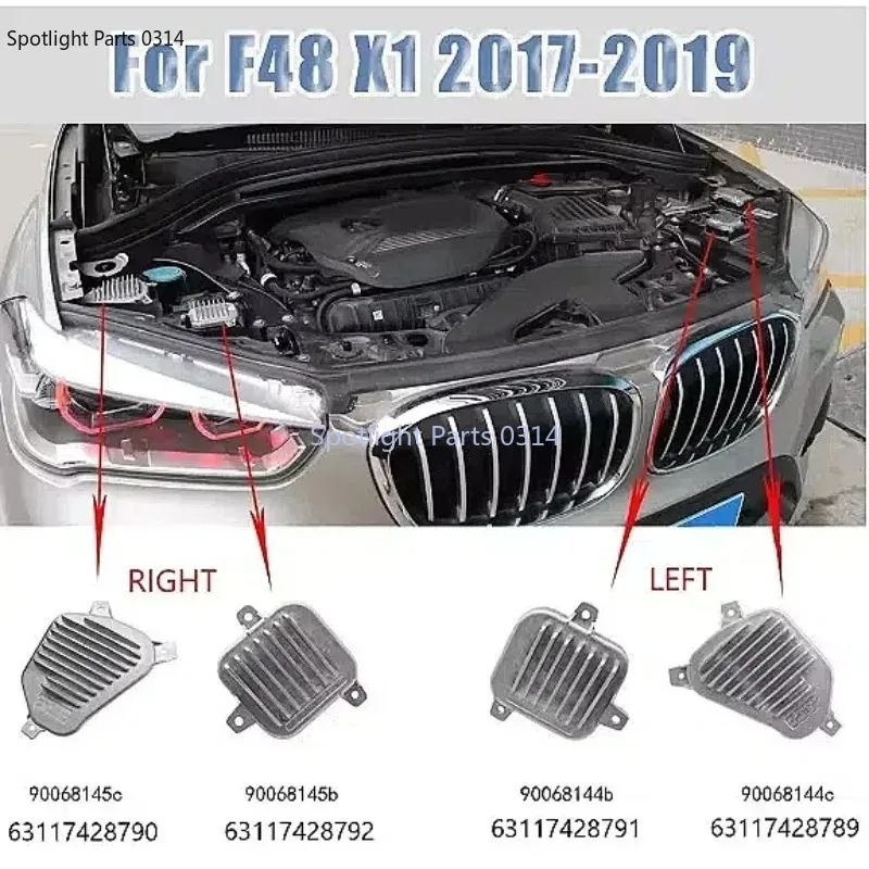 

63117428791 63117428792 Yellow LED Angel Eye Module Daytime Running Lights For 2017-2019 BMW X1 F48 F49 63117428789 63117428790
