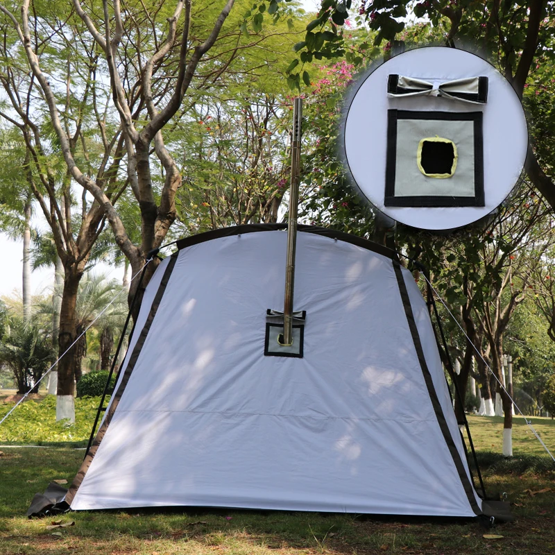 Imagem -03 - Grande Túnel Espaço Tent Outdoor Camping Turista Anti-storm Protetor Solar Salão Quarto de Dormir Viagens em Família Car Rear Tarp 48 Pessoas