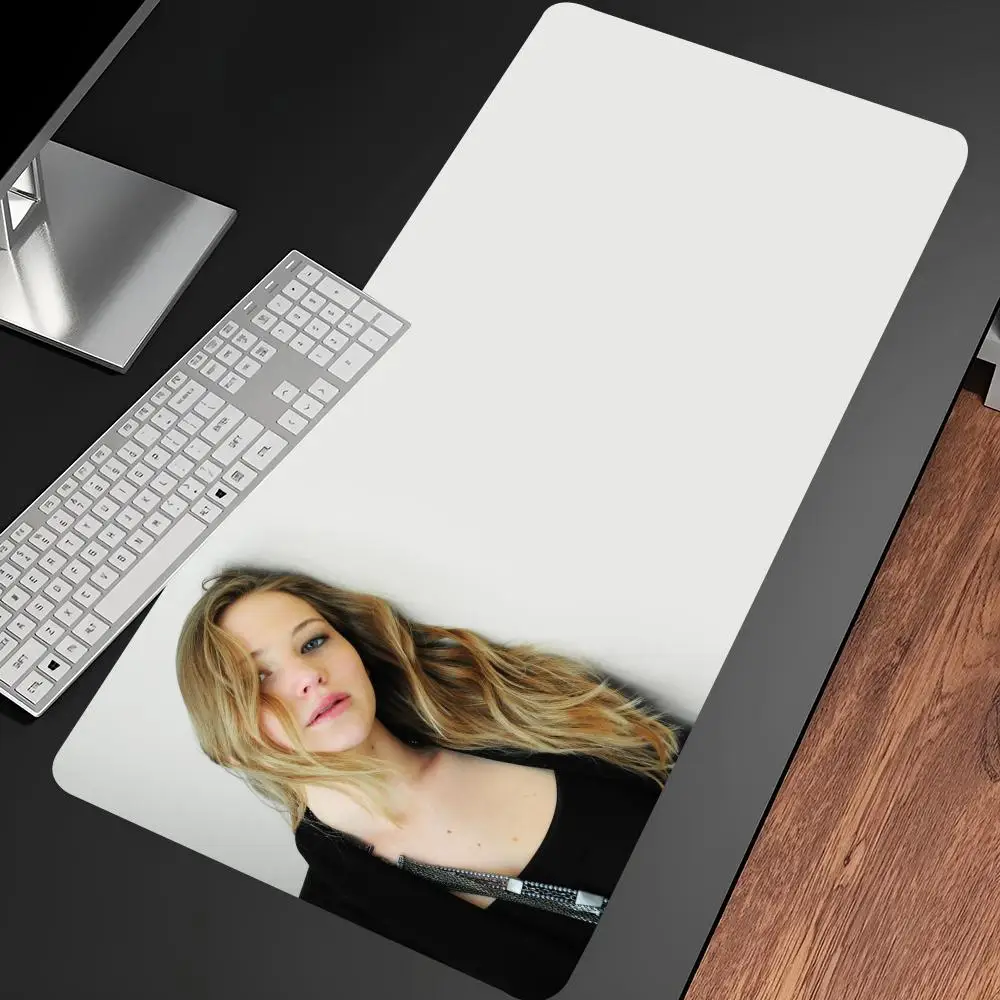 Jennifer Lawrence Mouse Pad Anime game mause pads cs lol XXL Home HD Computer Desk Mats Carpet Gamer Office Laptop Soft Desktop