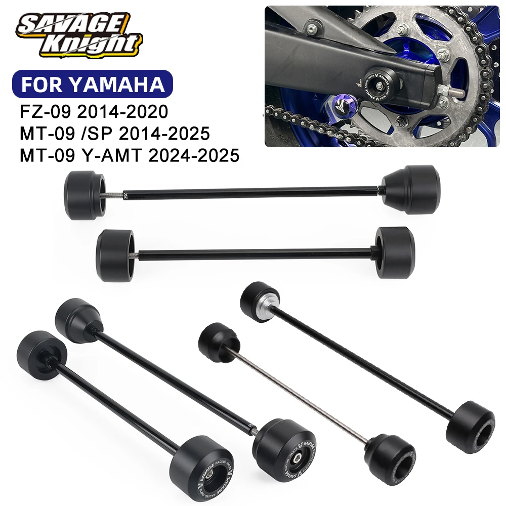 

2016-2025 MT-09 MT 09, слайдер переднего и заднего колеса для Yamaha MT09/SP FZ09 FZ-09, слайдеры для рамы, бобина, катушки маятника, подставка