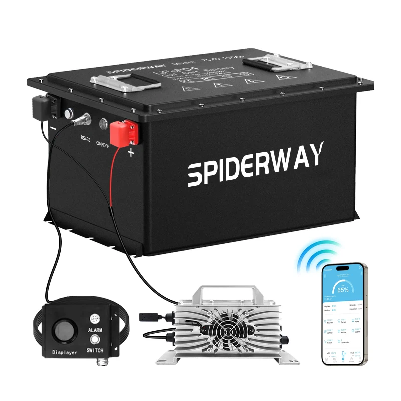 

(Ship from US) 24V 150Ah LiFePO4 Lithium Battery & 24V 25A Fast Charger, Deep Cycle Rechargeable