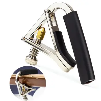 Alice A007V-C 어쿠스틱 일렉트릭 기타 클래식 기타 액세서리 부품 용 조절 가능한 기타 카포의 금속 나사