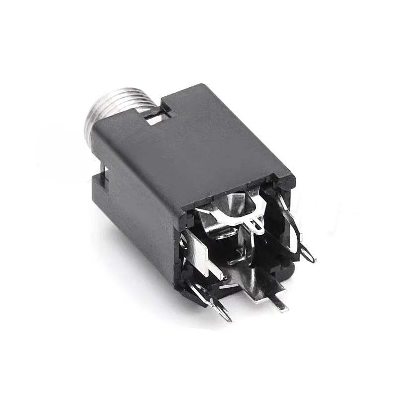 5PCS 6.35mm Audio Plug Sockets PJ-612 5Pin Connector With Screw Nut