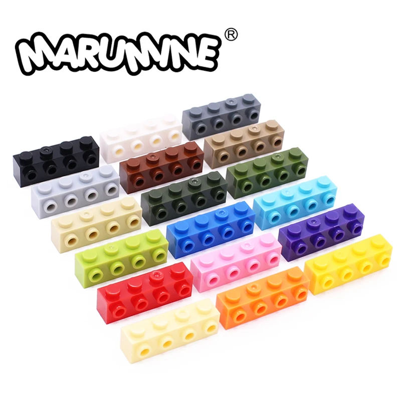 Marumine 30414 Bricks Modified 1x4 With Studs On Side 80PCS Building Blocks Compatible With Other Brand Accessories For Adults