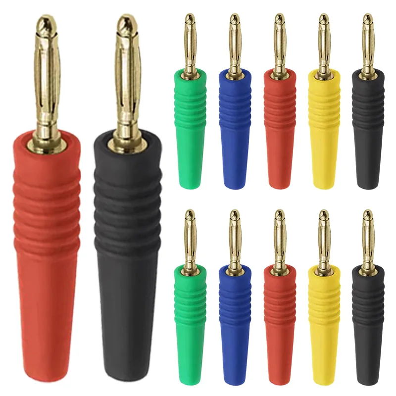 4/10/20Pcs 2mm Banana Plug Banana Male Plugs Socket Connector Connectors for Musical Audio Video Speaker