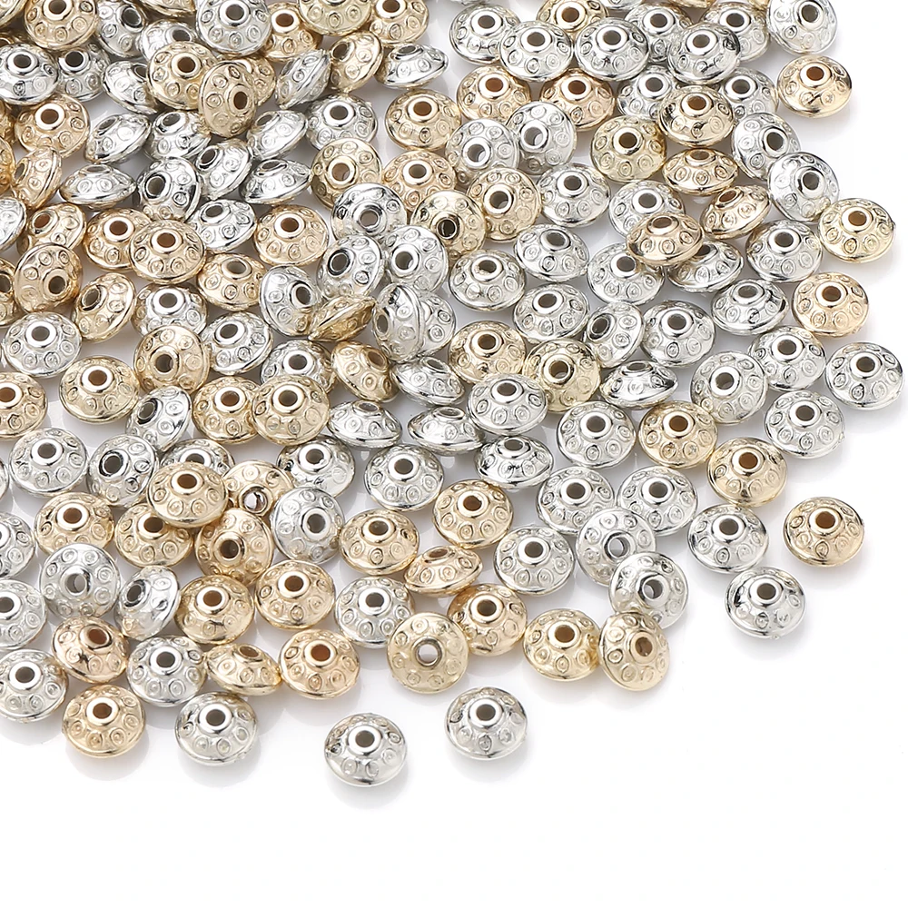 100 Stück 6mm Flache Runde CCB-Perlen Frisbee-Form Acryl Lose Abstandsperlen für DIY Armband Halskette Ohrringe Herstellung Zubehör – Detail 3