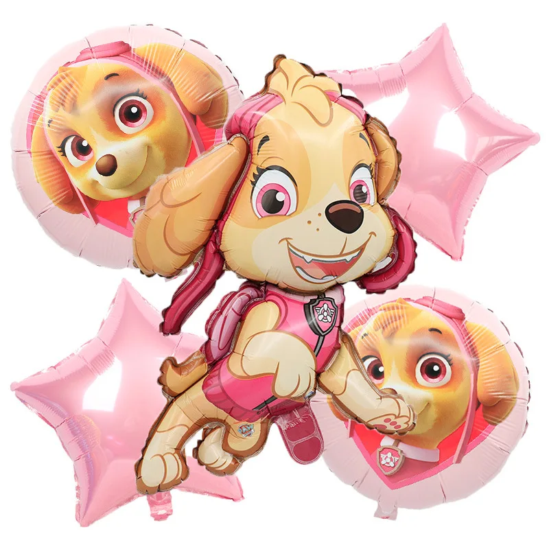 Paw Patrol Geburtstagsdekorations-Set, Partyzubehör, Luftballons, Hintergrund, Teller, Becher, Kuchenaufsatz, Paw Patrol Aufkleber, Banner, Partygeschenk