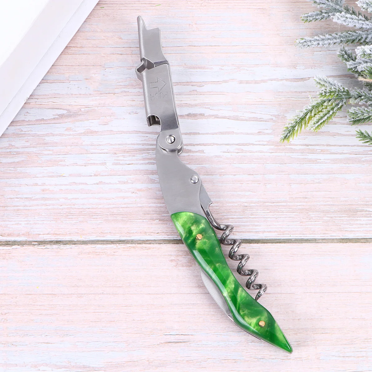 

1Pcs Wine Bottle Opener Stainless Steel Corkscrew Multifunctional Wine Cork Remover Foil Cutter for Bar Restaurant Home