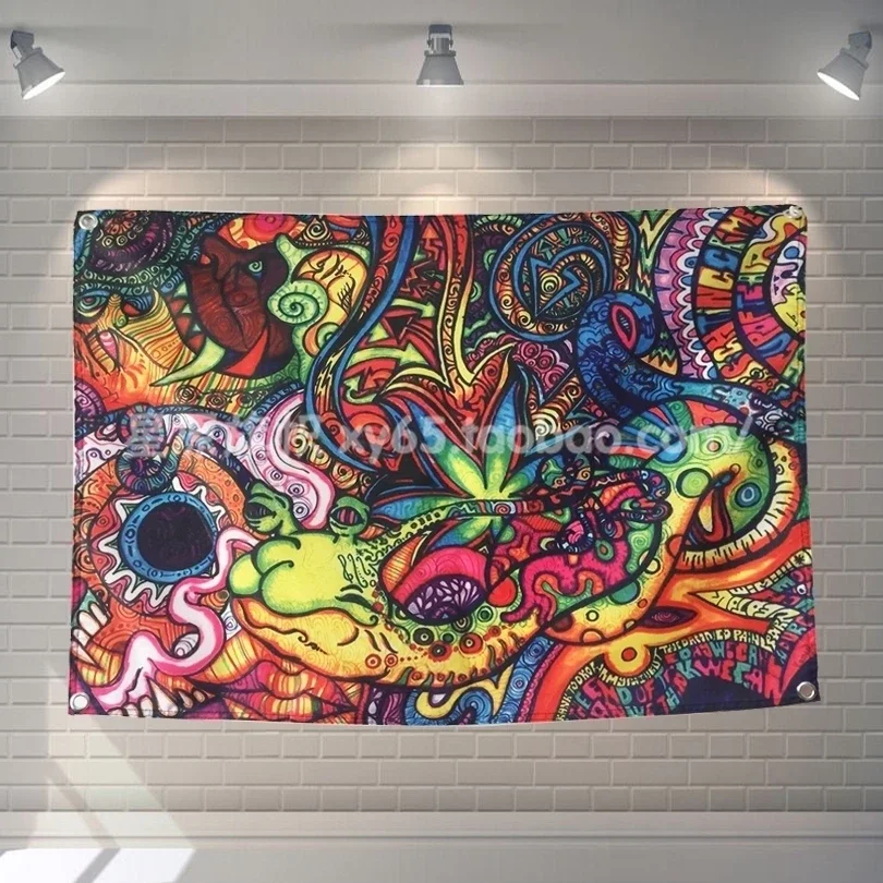 Jamaica Reggae Heavy Metal Rock Muziek Banners Hangende Vlag Muursticker Cafe Restaurant locomotief club Live achtergrond decor D4