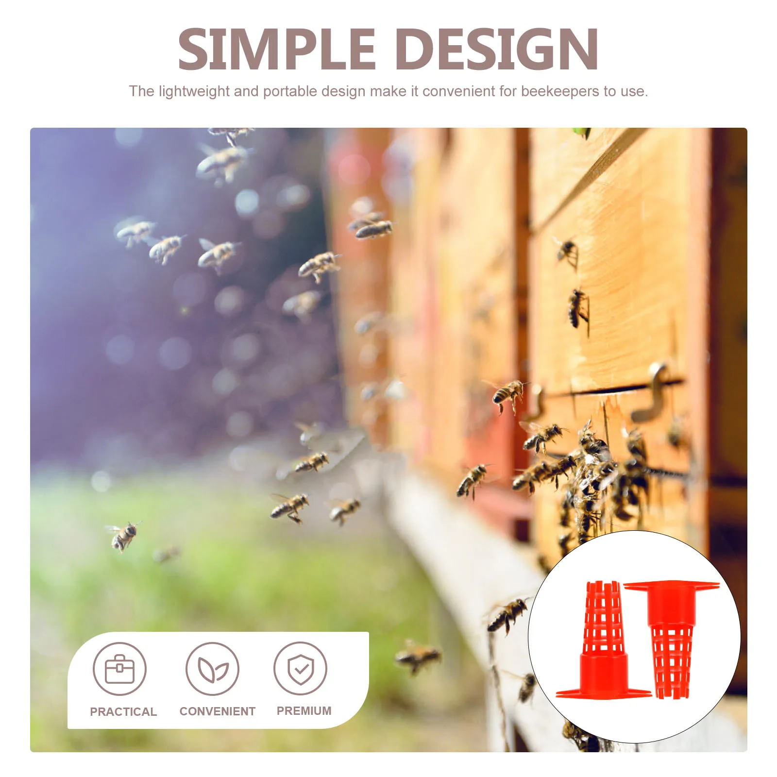 

20pcs Cages Plastic Bee Breeding Tools Hive Lifter Beekeeping Equipment For Rearing Cell Protectors Queen Isolation