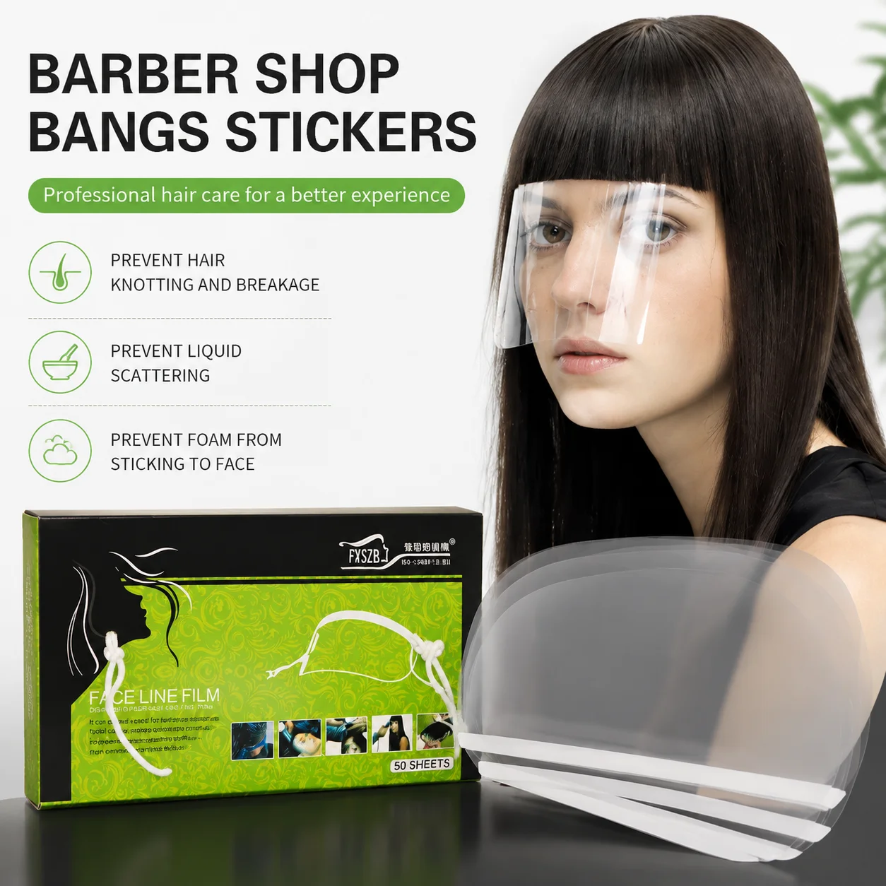 50Pc Disposable Face Shields Barber Wash Face Scratch Resistant Shower Visors Masks for Hairspray Tools Hairdressing Supplies ﻿