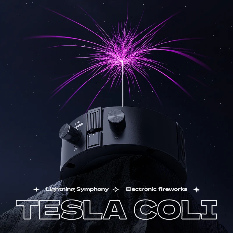 Tesla Coil Music Box with Bluetooth | Arc Lightning Wireless Demo Kit/Plasma Speaker Science Toy EU/US Plug