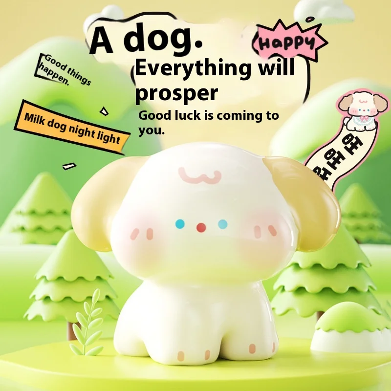 

Cute Puppy Night Light Silicone Pat Light Creative Ornament Bedside Bedroom Timed Sleep Companion Children'S Gift