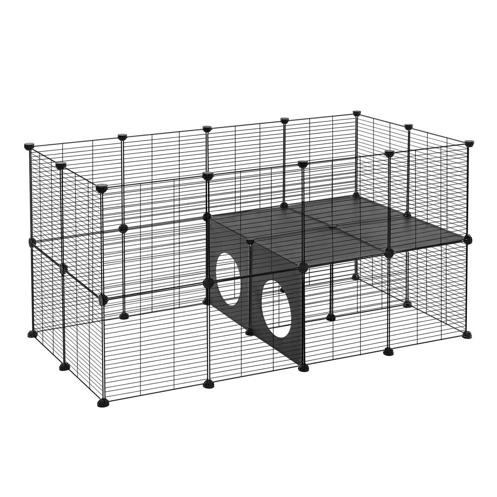 

Guinea Pig Cages 57.09x29.53x29.53in Metal Rabbit Cage Small Animal Playpen for Guinea Pigs/Bunny/Hedgehogs/Chickens