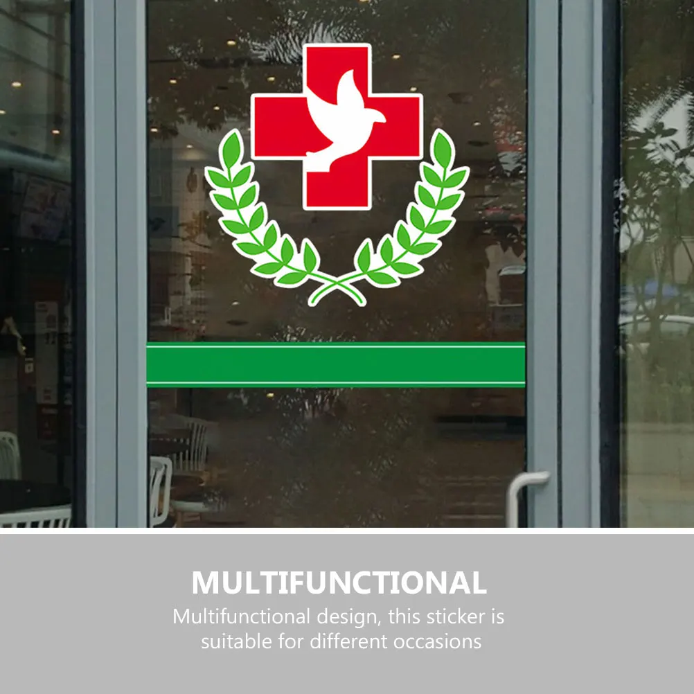 

Stickers 28x28cm PVC Self Adhesive First Aid Sign Hospital Clinic Decals Emergency Symbols Safety Signs