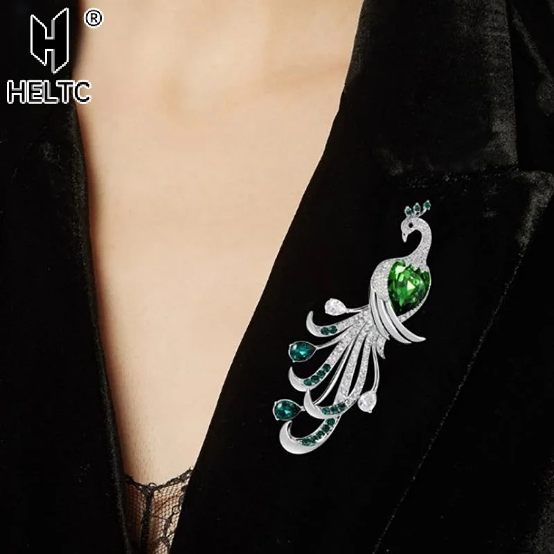 1Pcs Exquisite Peacock Rhinestone Brooch For Women Clothing Coat Accessories Gifts