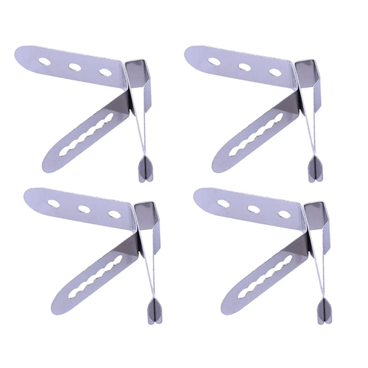 

4pcs Stainless Steel Thermometer Clip Food Grade Probe Holder for Meat Grill Ovens Smokers Flexible Keeper Accessories