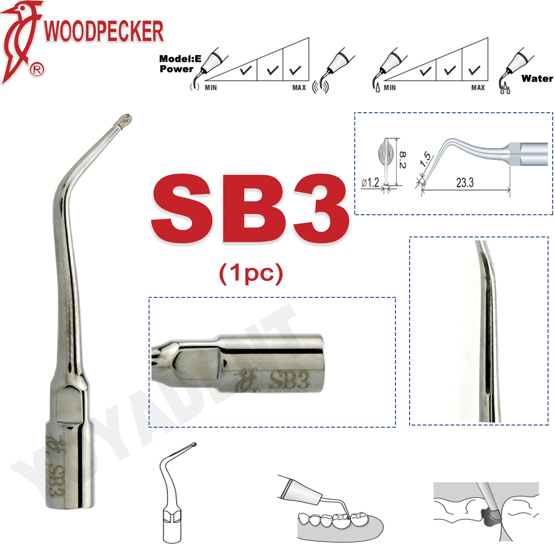 Woodpecker Dental Ultrasonic Scaler Tips Cavity Preparation Scaling Tips For EMS UDS Ultrasonic Piezo Scaler Handpiece