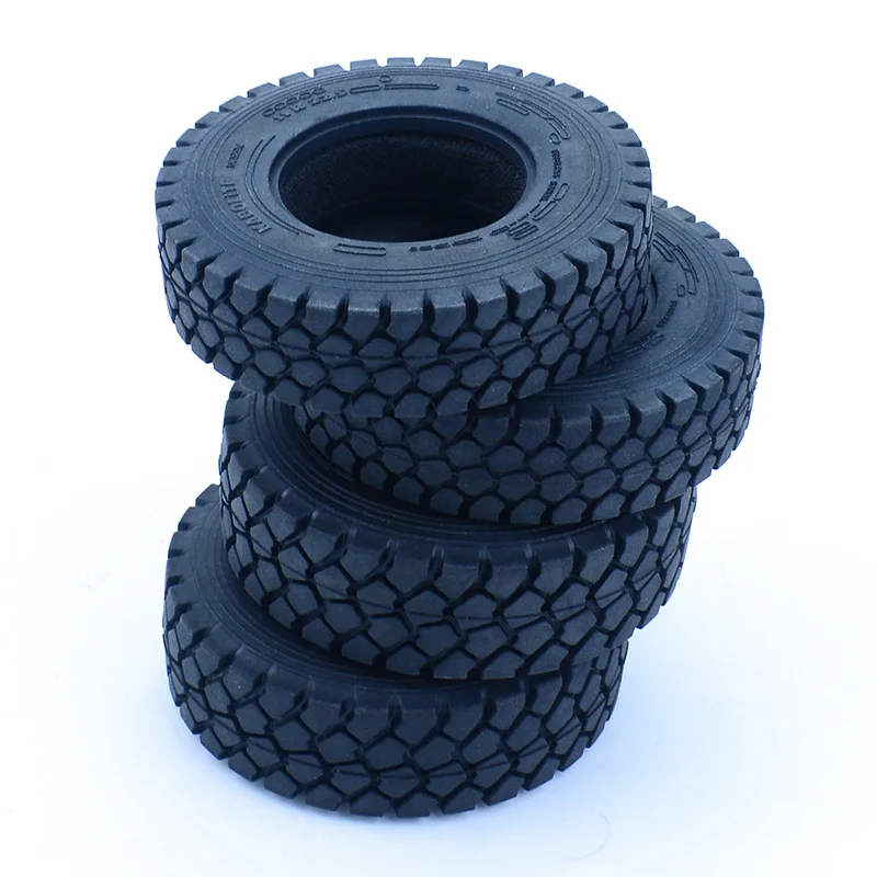 2pcs Simulation Rubber Tire 23/28mm Width RC Truck Tyre for 1/14 Tamiya SCANIA 770S R620 VOLVO BENZ Arocs MAN Car Accessories