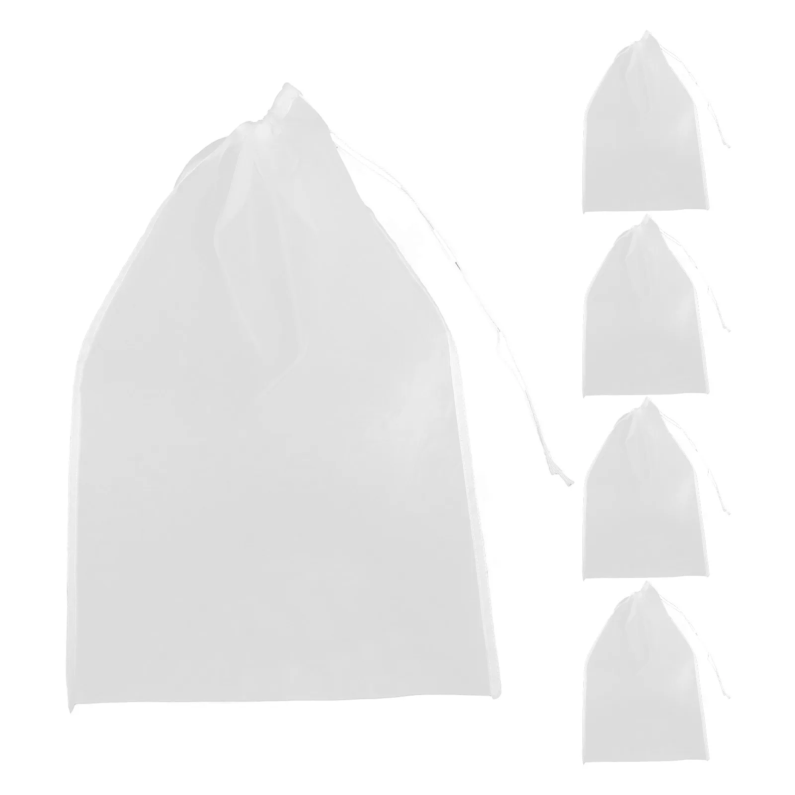 

5Pcs Filter Bags 80 Mesh Reusable Fine Mesh Strainer for Nut Milk Soy Juice Wine Yogurt Cheese Making Kitchen Filtration Pouch