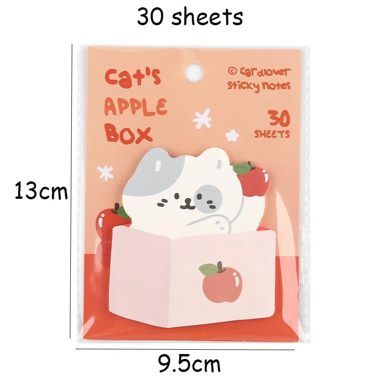 24pcs/lot Creative Box Cat Memo Pad Cartoon Animal Sticky Note Stationery Label Notepad Planner Sticker Post School Supplies