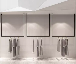 Clothing store ceiling hanging clothes hanger hanger hanging on the wall clothing display rack