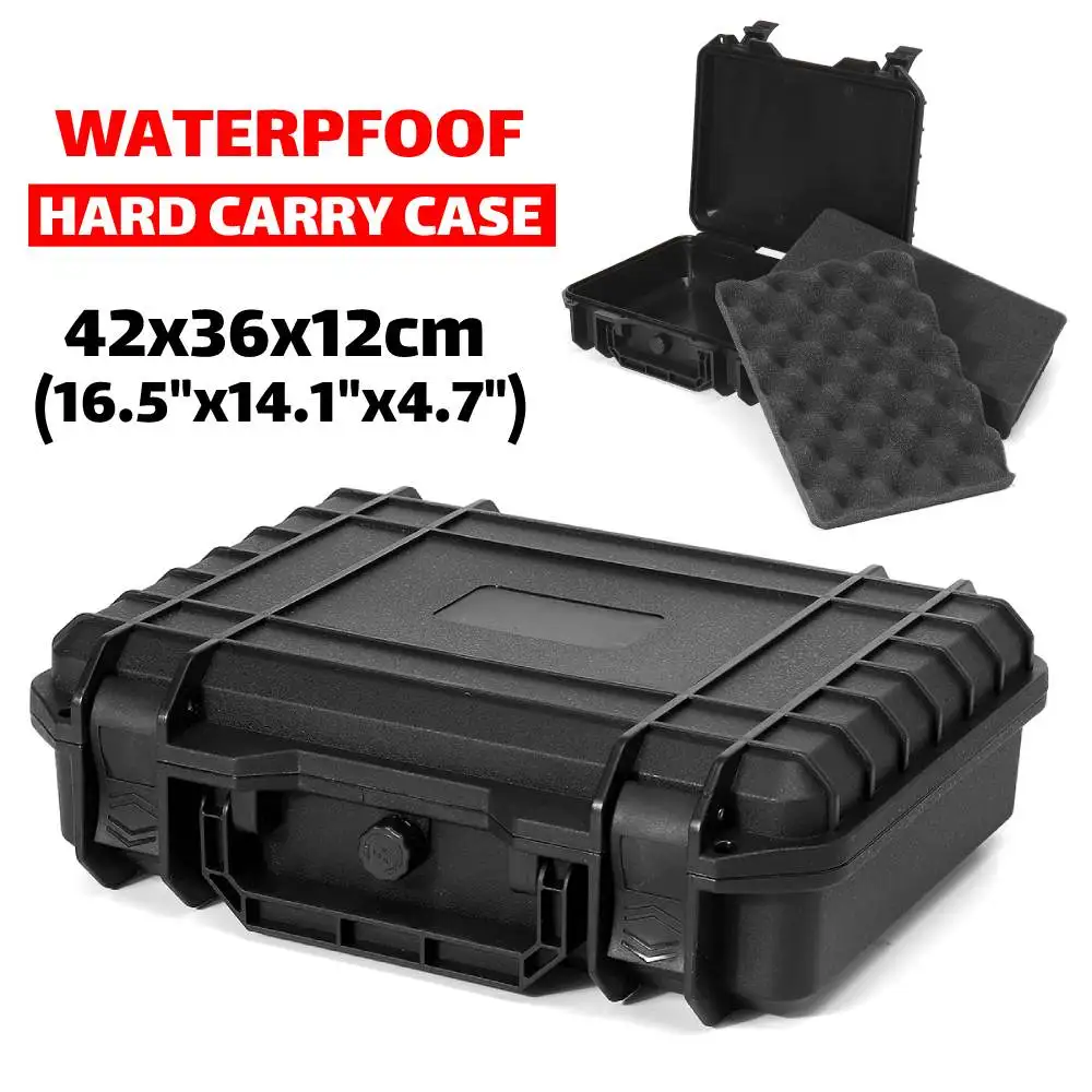 ABS Plastic Safety Equipment Case Waterproof Hard Carry Tool Case Sealed Bag Storage Box Camera Photography with Sponge for Tool