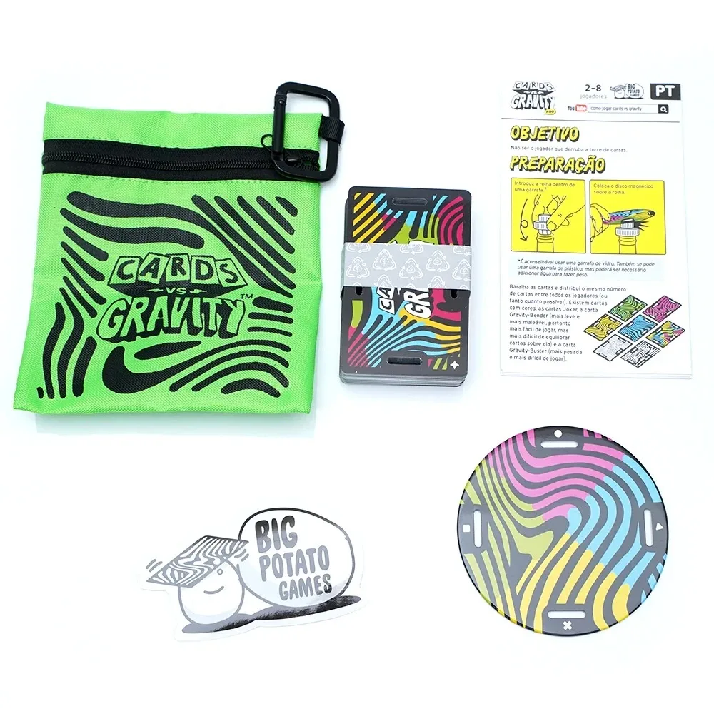 بطاقة البطاطس الكبيرة مقابل Gravity Pro The Gravity Defying Card Game فرحان موازنة تحدي الحفلات وبطاقة التجمعات العائلية
