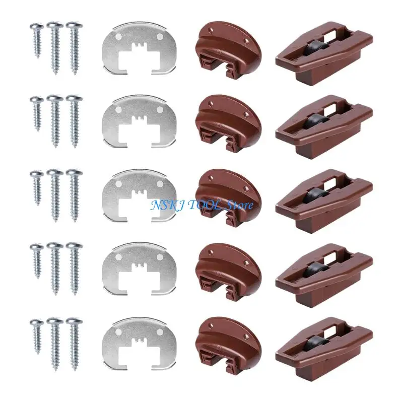 L8RC 5pcs Drawer Slides Drawer Track Guides and Glides Drawer Repair Parts Enduring