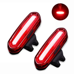 Bicycle Taillight MTB Light Bike Rear Light USB Rechargeable LED Cycling Bike Warning Light Mountain Bicycle Lamp Accessories