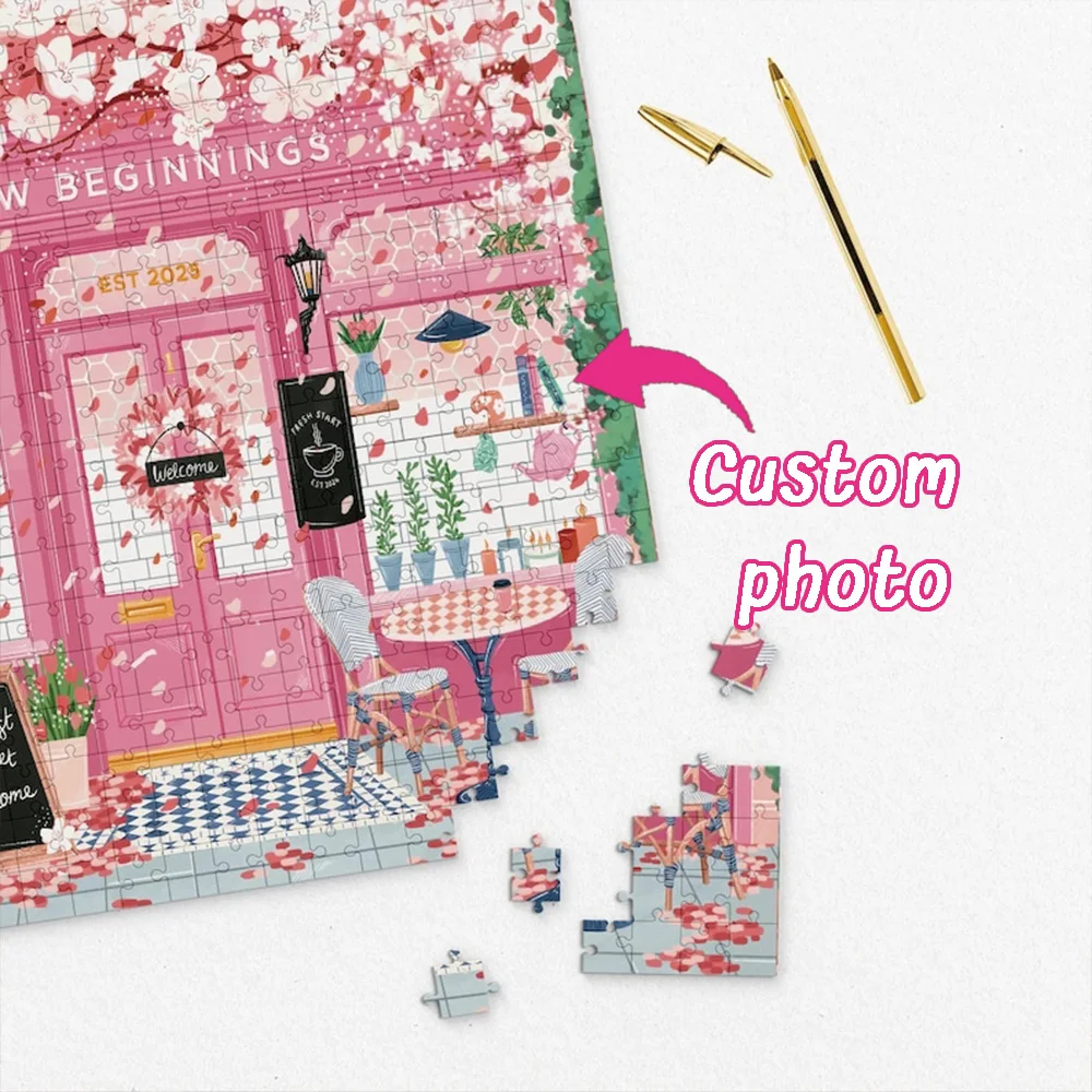 Custom Wooden Memory Puzzle 35/300/500/1000pcs Personalized Photo Jigsaw for Holiday Season
