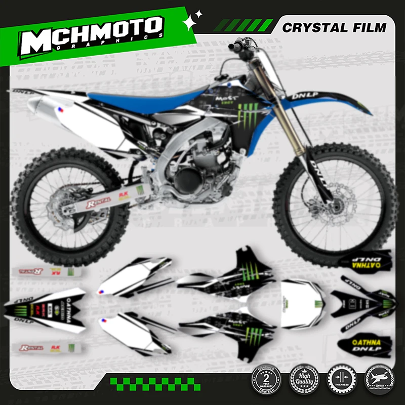 

MCHMFG Custom Team мотоциклетная графика фоновая наклейка наборы наклеек для YAMAHA YZF 450 YZ450F 2010 2011 2012 2013