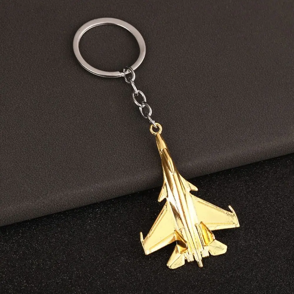 Zinc Alloy Alloy Airplane Keychain Fighter Model Miniature Combat Aircraft Keychain Cool Design Polished Finish