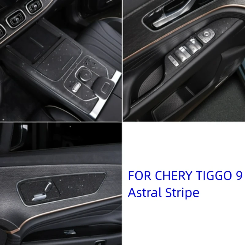 For Chery TIGGO 9 2023 Interior Accessories Transmission Shift Stalls Gear Frame Door Armrest Window Switch Cover Sticker