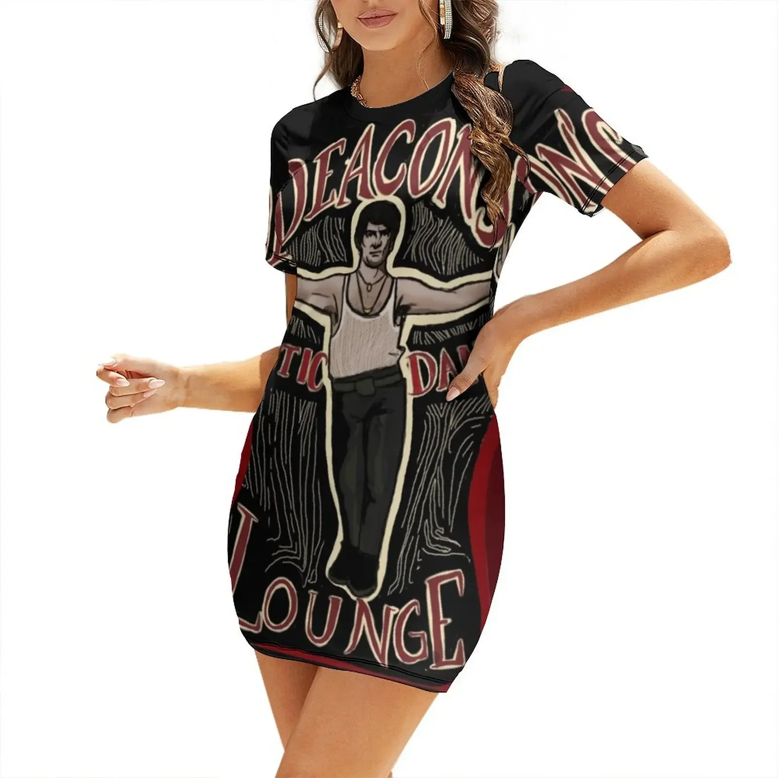 

What We Do In The Shadows Deacon's Erotic Dance Lounge Short-Sleeved Dress Female dress Dress