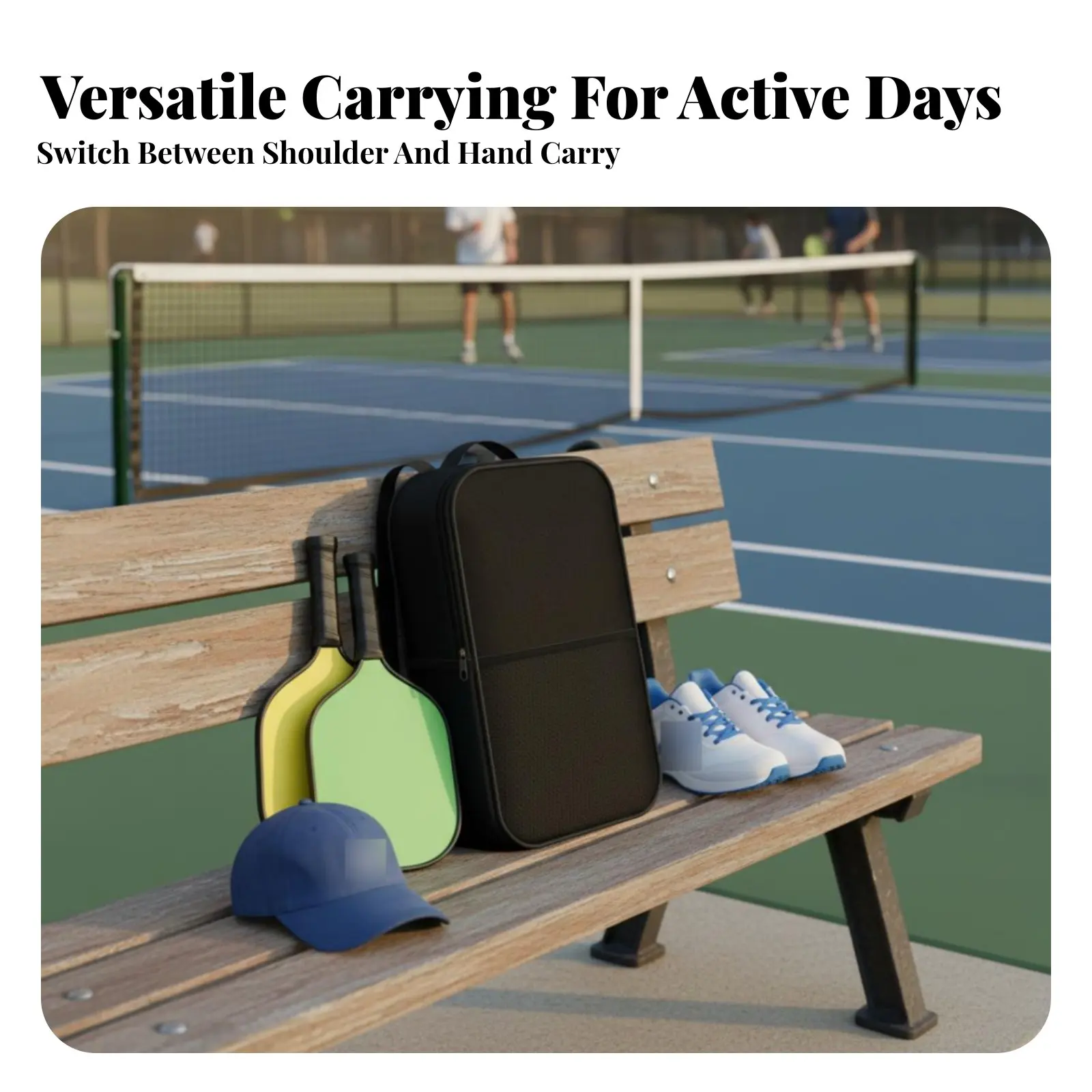 

Pickleball Paddle Bag Waterproof Single Shoulder Pickleball Bag Athletic Gear Adjustable Strap Long-Lasting Material