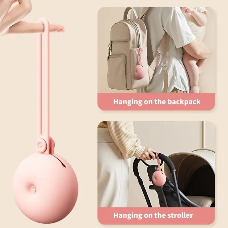 

U13F Держатель соски для младенцев Эргономичный круглый дизайн Силиконовый органайзер Легкий чехол для хранения жевательных