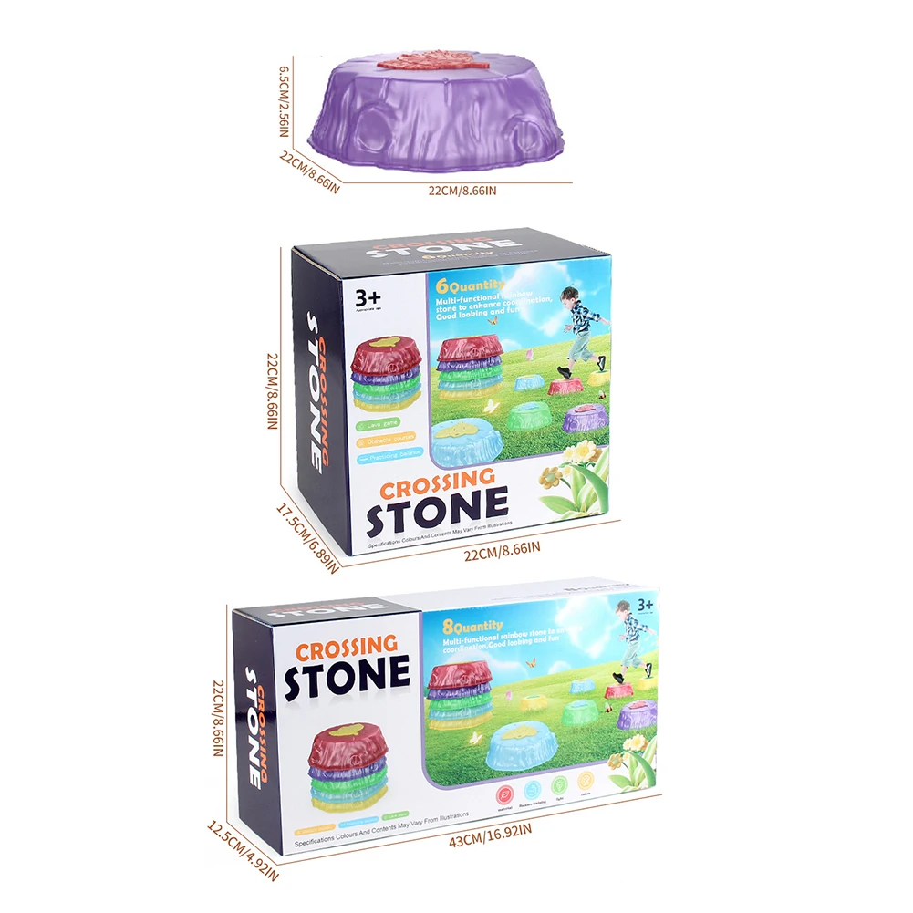 أضواء LED خطوة الحجر للأطفال مرحلة ما قبل المدرسة التوازن مهارات لعبة رياضية للأطفال التكامل الحسي طفل اللمس التوازن التدريب #6