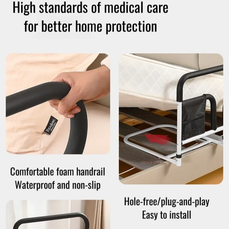 النساء الحوامل السرير Handrai المعونة الفولاذ المقاوم للصدأ مساعدة حارس السلامة السرير الاستيقاظ السلامة مساعدة الإطار المسنين السرير مساند للذراعين