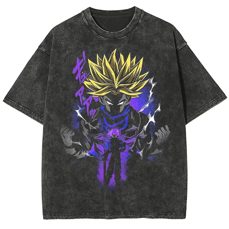 

Dragon Ball аниме Harajuku ретро стираная футболка хлопок мужская уличная одежда в стиле хип-хоп большие размеры женские с короткими рукавами унисекс Y2k