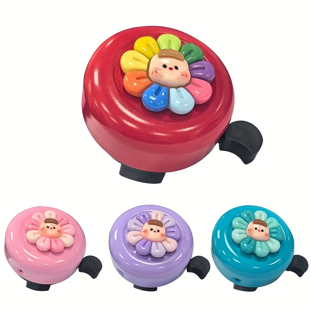 Fahrradklingel für Kinder, Cartoon-Fahrradglocken, Niedliche Klingel mit Ball, Fahrradzubehör für Mädchen und Jungen, Roller-Lenker-Klingel
