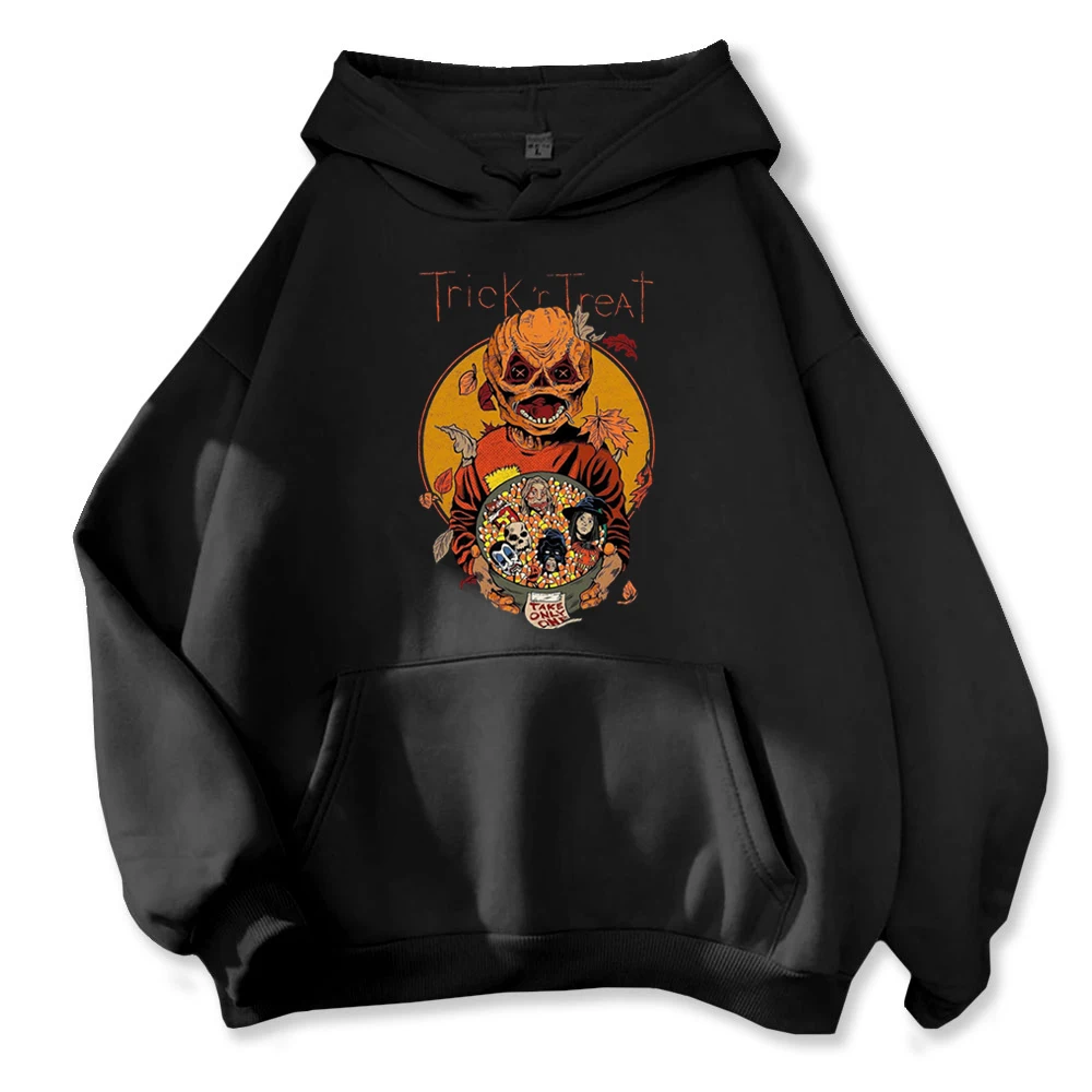 Happy Halloween Trick or Treat Hoodie Cute Jack-O-Lantern Witch Ghost Spider Halloween Cat Human Skeleton Man Woman Best Gift