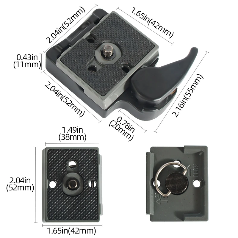 200PL-14 323 Quick Release Clamp Adapter For Camera Tripod with Manfrotto 200PL-14 Compat Plate