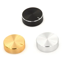 Nero argento oro alluminio + manopola in plastica potenziometro manopola tappo altoparlante manopola di controllo del Volume manopola Audio 30*10*6mm